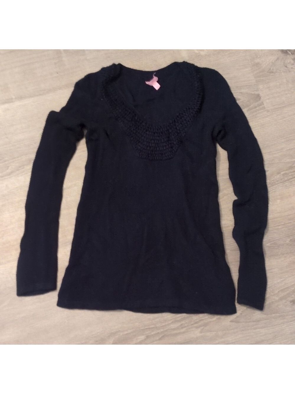 Lilly Pulitzer wool viscose blend navy sweater size medium